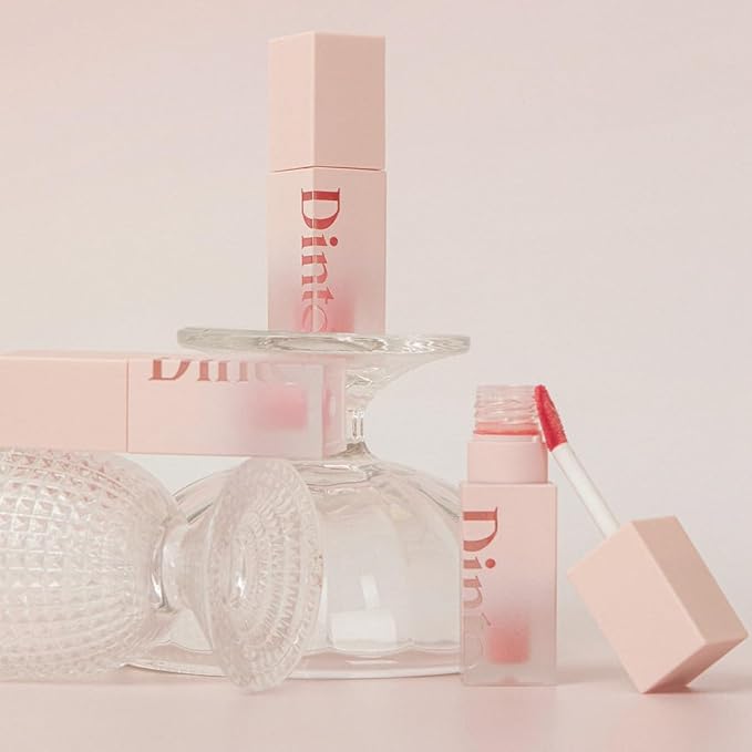 DINTO Blur-Jelly Plumping Lip Tint - Tinted Lip Plumpimg Gel Gloss, Long-Lasting, Moisturizing, Volumizing & Hydrating, Vegan & Cruelty-Free, K beauty (7 colors) (773 Peach Gelée, 0.11 fl.oz.)