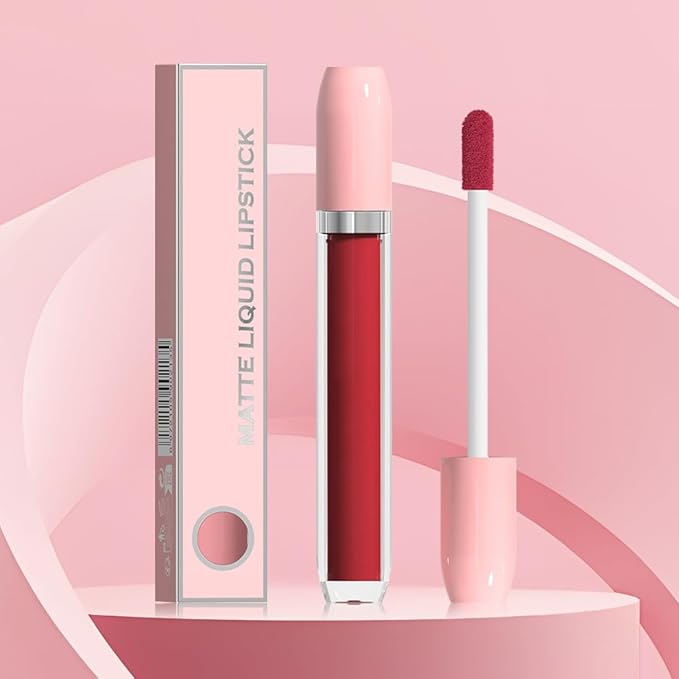 BINGBRUSH Super Matte Longwear No-Budge Stay On Smudge Proof Liquid Lipstick Long Lasting Makeup for Women,Highly Pigmented Color and Instant Shine, Cheeky
