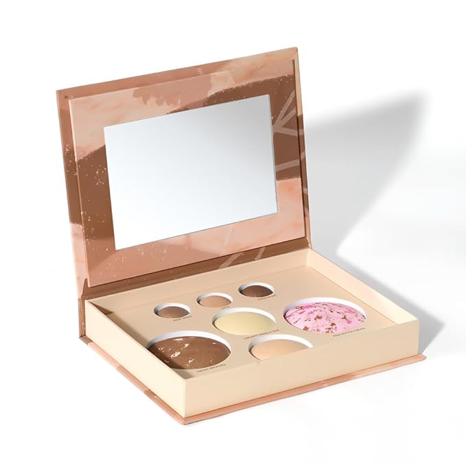 Best Baked Face Palette for Mature Skin – Includes Bronzer, Blush, Highlighter & Eyeshadows – Smooth Velvet Texture, Vegan & Cruelty-Free, Travel-Friendly Makeup Kit
