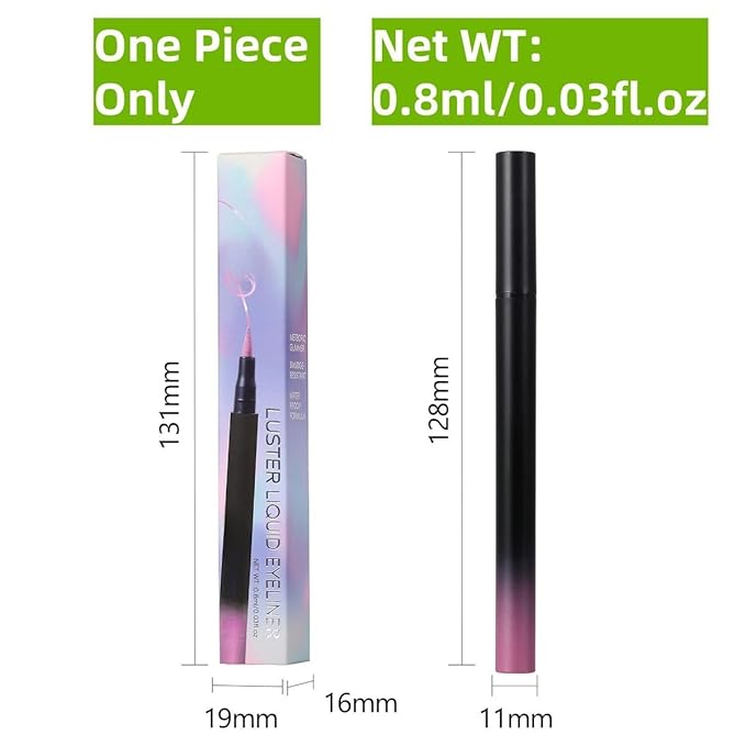 waterproof eyeliner metallic satin finish liquid eye liner pencil colorful high pigmented shimmer Purple