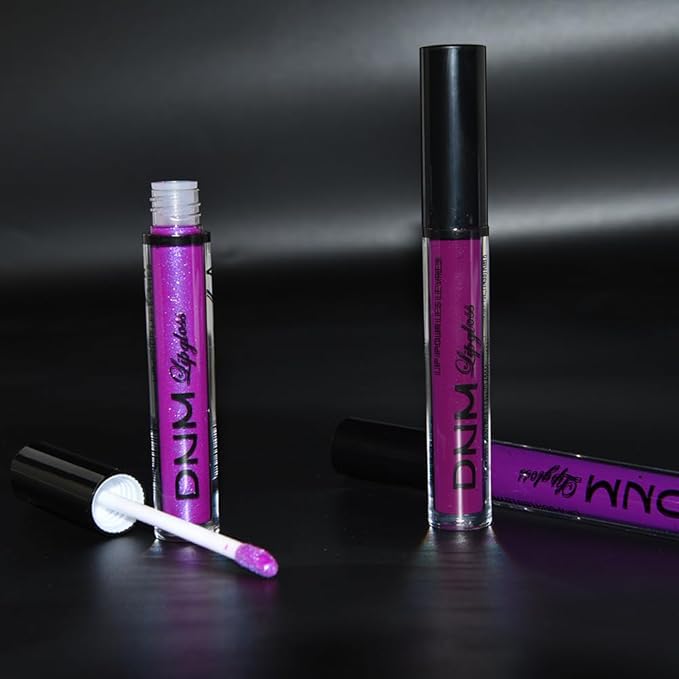 Violet Purple Crystal Metallic Shimmer Glitter Matte Liquid Lipstick Lip Stain Sets for Women Matte+Lipstick Long Lasting Waterproof Permanent 24 Hours Magic Lipstick 24 Hours originalSet(24#)