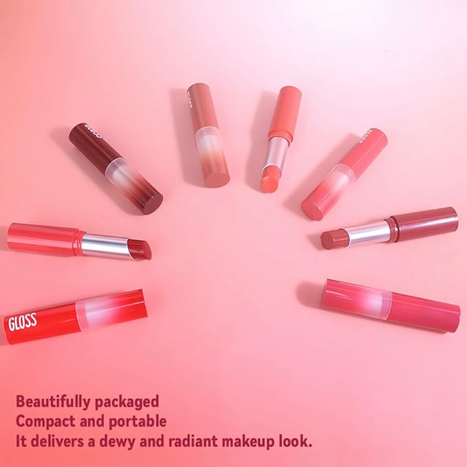 2Pcs Pink Honey Tinted Lip Stain Lip Balm Lip Gloss Lipstick, Sheer Hydrating Lip Stains Tint, Moisturizing Lip Color for All Skin Tones, Nourishing Lip Balm with a Hint of Natural Black Cherry