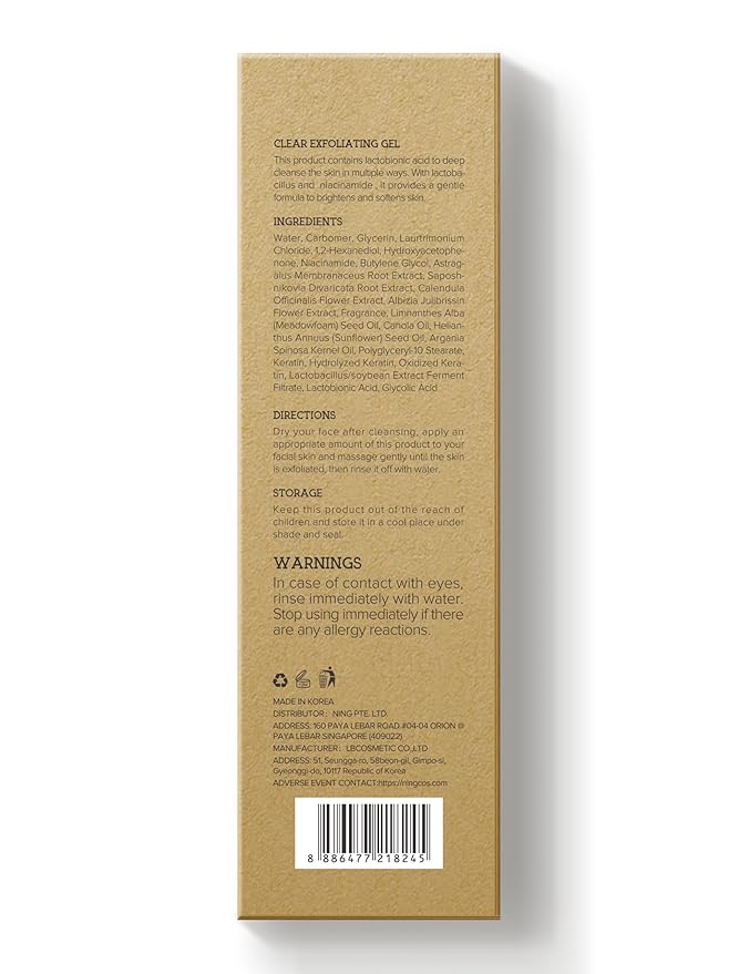 Exfoliating Face Wash: Gentle Face Exfoliator Peeling Gel with PHA & AHA, Niacinamide - Facial Scrub Cleanser Purifying Skin Blackhead Pore Refining Deep Cleansing Moisturizing |7.05OZ