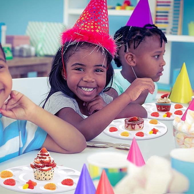 Paint Tray Palettes, Plastic White Palettes for Kids & Students,Paint Tray for Art Class,Craft DIY or Have a Birthday Painting Party-21pcs