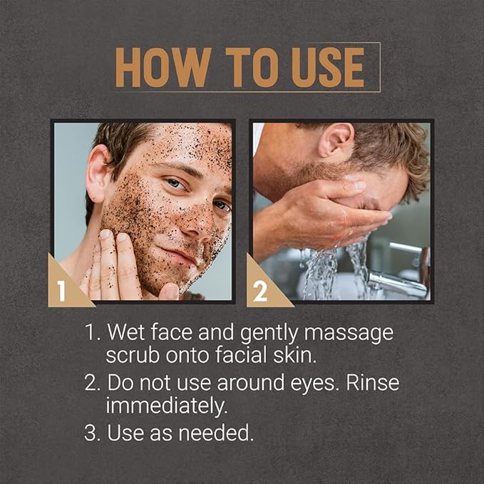 Woody's Multi-Tasking Face Scrub, Hydrating Cleanser and Exfoliant for Men, 5 Fl Oz