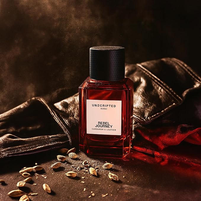 Unscripted Rebel Journey - Bold and Unique Perfume for Men - Long-Lasting Men Perfume with Violet, Leather and Woody Notes for Free Spirits - 1.7 oz