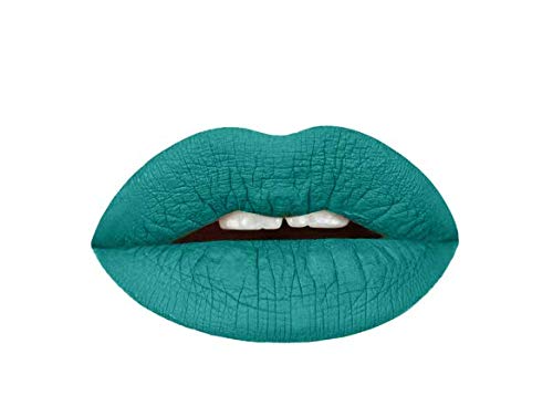 Aromi Teal Matte Liquid Lipstick - Turquoise, Blue Green Lip Color, Vegan and Cruelty-free Makeup, Waterproof, Long-lasting (Mermaid Vibes)