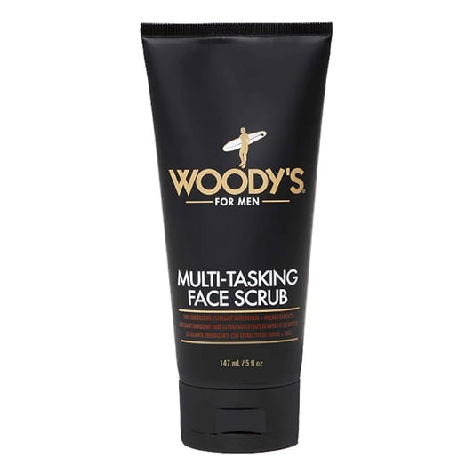 Woody's Multi-Tasking Face Scrub, Hydrating Cleanser and Exfoliant for Men, 5 Fl Oz