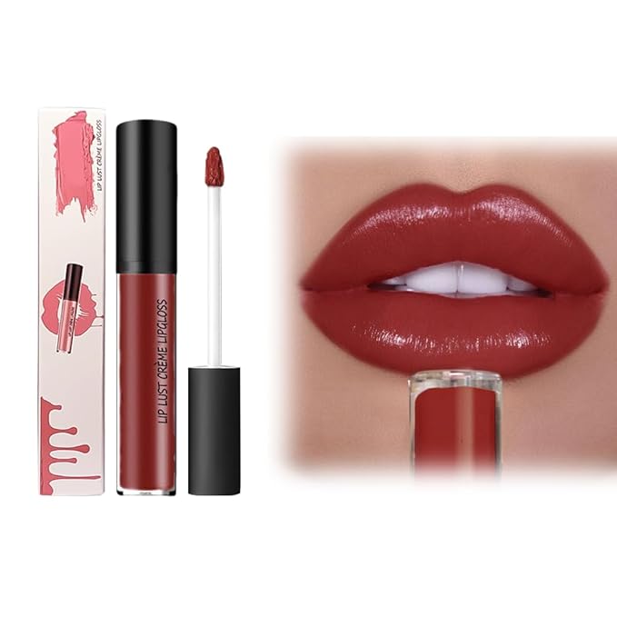12 Color Cream Lip Gloss Lipstick Portable,Upgraded Waterproof Long-Lasting Moisturizing Lip Lipsticks for Daily Use,Non-Stick to Cup Natural Lipsticks for Home Travel Women (9)