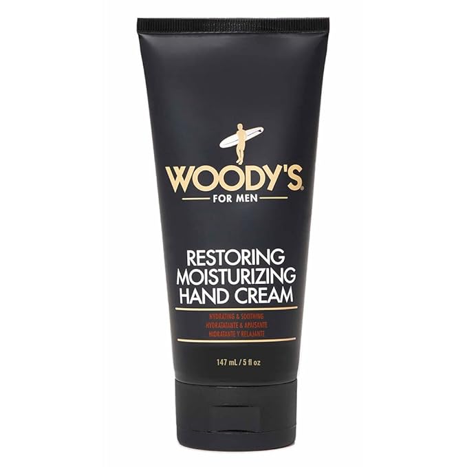 Woody's Restoring Hand Cream for Men, Moisturizing, Hydrating, & Soothing, Rapid Relief for Rough, Dry Hands, 5 Fl Oz