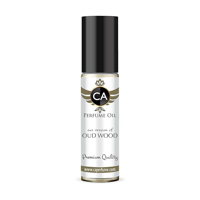 CA Perfume Impression of Oud Wood for Men Eau De Parfum Amber Woody Scent Long Lasting Cologne for Men Travel Size TSA Ready for Day and Night Wear 0.33 Fl Oz 10ml