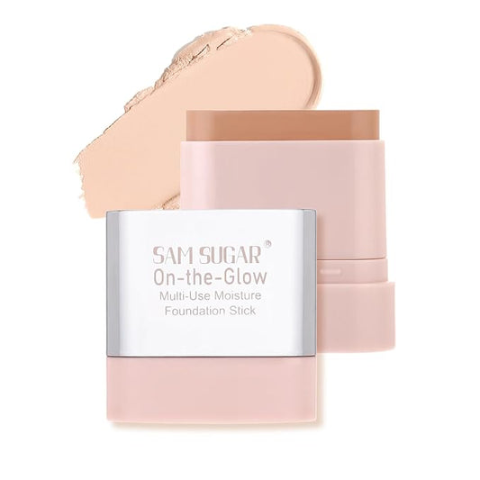 SAM SUGAR Beauty Balm Serum Tinted Moisturizer Stick for Natural Dewy Finish Concealer Stick Buildable Coverage Hydrating Makeup Cream for Non-Greasy（01#）