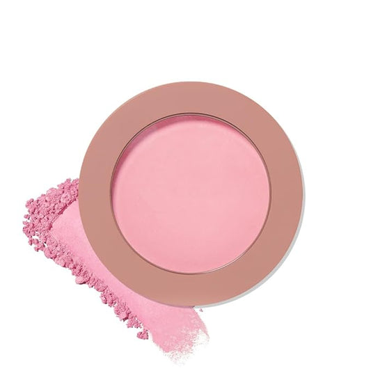 Single Lavender Purple Matte Powder Blush Palette Face Makeup - Buildable High-Impact Cream Blush, Youthful Cheeks Makeup, Lightweight Long-Lasting, Cruelty-Free for Women 06#