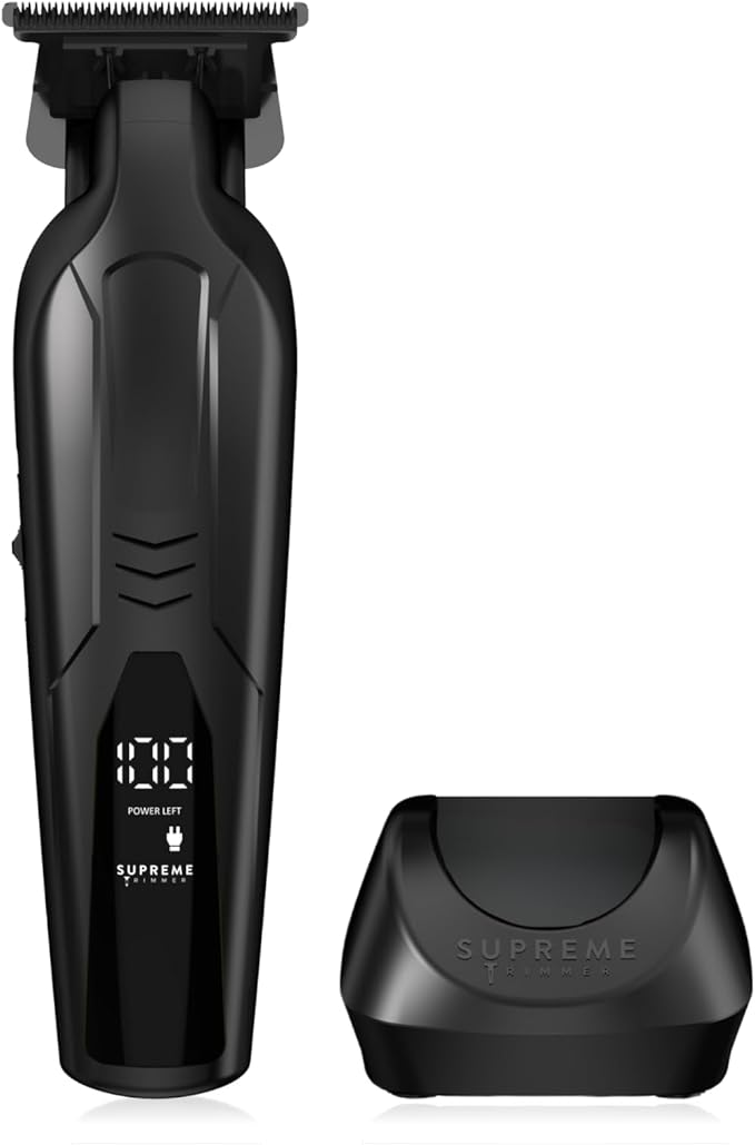 Supreme Trimmer Vader Lite ST3700 – Cordless Barber Liner & Beard Trimmer with Zero-Gap DLC T-Blade, 7000 RPM Motor, 120-Min Runtime, USB-C Fast Charge & Guide Guards for Hair & Body