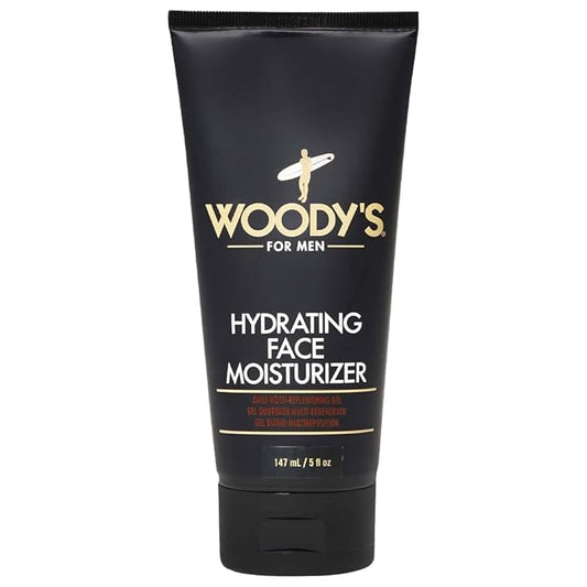 Woody's Face Moisturizer for Men with Menthol - Hydrating Daily Facial Lotion for Dry Skin, Anti-Aging Face Cream, Mens Skin Care, 5 fl oz