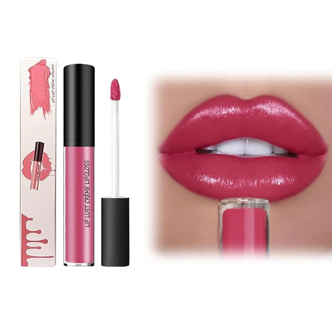 12 Color Cream Lip Gloss Lipstick Portable,Upgraded Waterproof Long-Lasting Moisturizing Lip Lipsticks for Daily Use,Non-Stick to Cup Natural Lipsticks for Home Travel Women (6)
