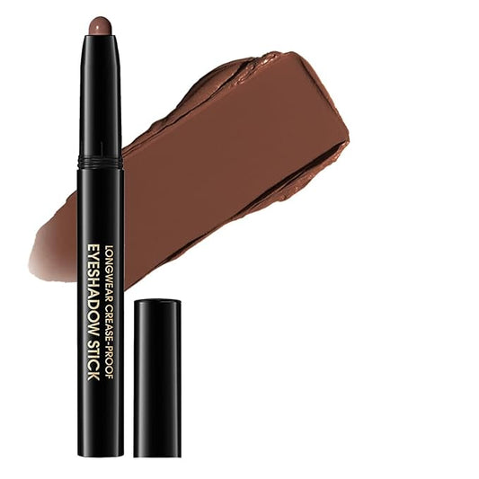 Matte Cream Eyeshadow Stick, Waterproof Eye Shadow Stick, Long-Lasting and Blendable High Pigmented Single Eyeliner Makeup for Women, 2 Pecan