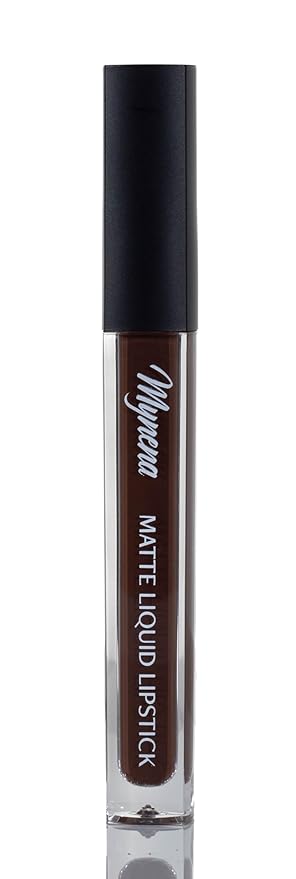 Mynena Neutral Dark Brown Matte Liquid Lipstick | Long-Lasting Comfort | Smudge-Proof Transfer-Resistant Vegan & Cruelty-Free | Full Coverage Non-Drying True Pigment | All-Day Wear Lip Color | Kiona