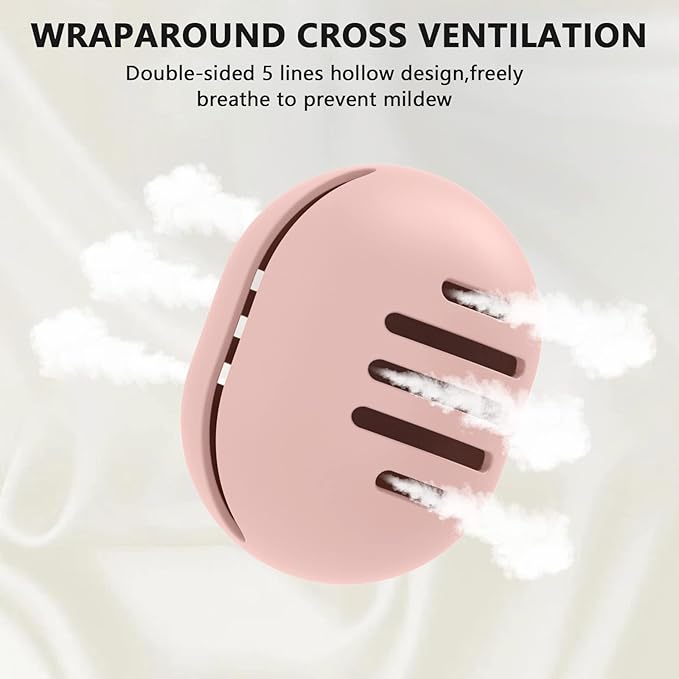 4 Pcs Beauty Blender Holder | Double-sided Breathable Silicone Make-up Sponge Holder Case for Travel or Daily,Shatterproof Beauty Blender Sponge Storage Easy to Clean,Grey+Khaki+Pink+Pink