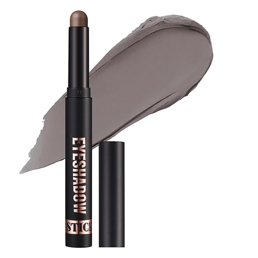 Matte Cream Eyeshadow Stick, Waterproof Eye Shadow Stick, Long-Lasting and Blendable High Pigmented Single Eyeliner Makeup for Women, 21 Gray Brown