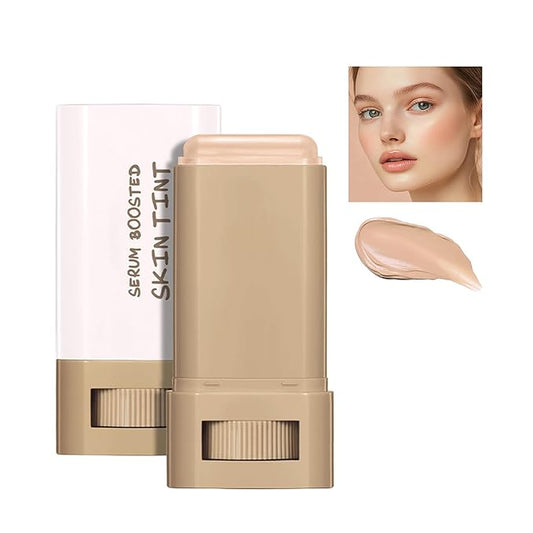 Beauty Balm Serum Boosted Skin Tint, Foundation Stick, Tinted Moisturizer for Face, Full Coverage Foundation, Concealer Stick for Foundation Makeup, Contour Sticks for Face Makeup, Dewy Finish (#04)