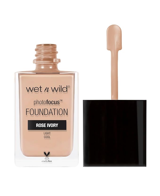 wet n wild Photo Focus Matte Liquid Foundation Rose Ivory, Vegan & Cruelty-Free