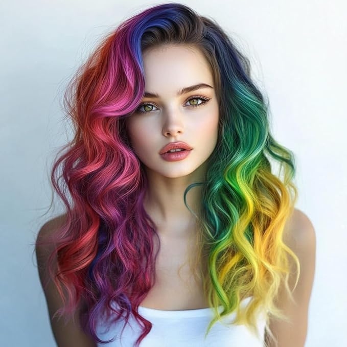 "Temporary Hair Color Gel for Men & Women - Washable Bright Hair Dye for Halloween, Cosplay, Parties & Daily Use - Non-Permanent Hair Styling (Multiple Colors) - Fast & Easy Wash Out"