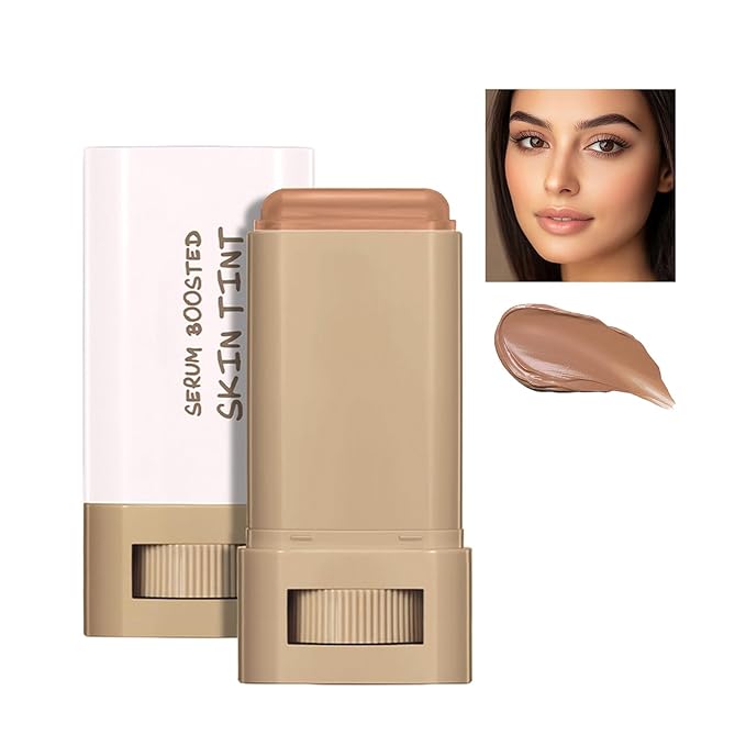 Beauty Balm Serum Boosted Skin Tint, Foundation Stick, Tinted Moisturizer for Face, Full Coverage Foundation, Concealer Stick for Foundation Makeup, Contour Sticks for Face Makeup, Dewy Finish (#06)