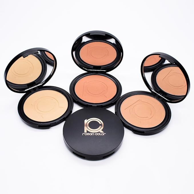 Makeup Beauty Pressed Powder foundation Compact Full Coverage Foundation Skin Care Face Makeup Essentials Contour Palette Setting Powder fit me powder foundation makup 0.49 OZ (Translucido, 0.49 OZ)