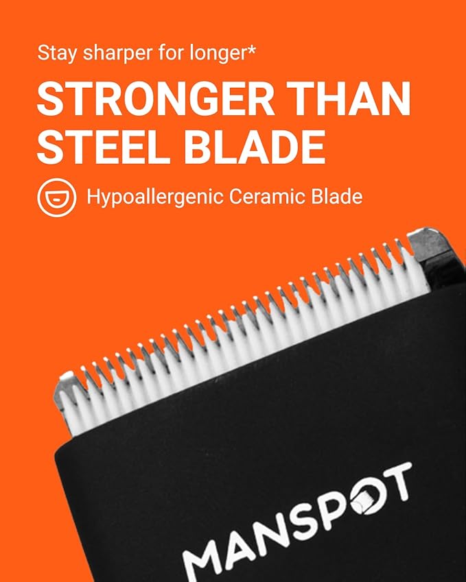 MANSPOT Manscape 2 in 1 Body Hair Trimmer Foil Shaver, Electric Groin Pubic Ball Trimmer, Waterproof Wet/Dry Bikini Trimmer for Women with 4 Guard, 20 Days Shaving