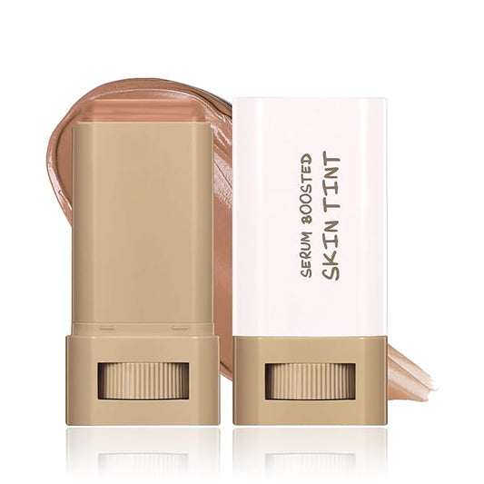 Solid Moisturizer Balm Serum for Boost Skin Tint, Multiuse and Lightweight Solid Tinted Hydrating Foundation Stick for Women, Natural Makeup for Foundation and Contour Concealer (#06)