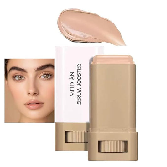 Dewy Finish Tinted Moisturizer & Full Coverage Foundation Stick Set - Includes Beauty Balm Serum, Concealer Stick & Contour Sticks for Face Makeup (5#)
