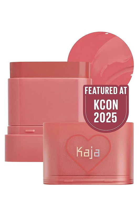KAJA Cheek & Lip - Dewy Bar 06 Grapefruit Gelato | Creamy Blusher and Balm Multi-Stick, 45% Moisturizing Oil, Apple Extract, Vitamin-Hyaluronic Acid Infused, High Shine, Non-Sticky, Easy Blending, 10g