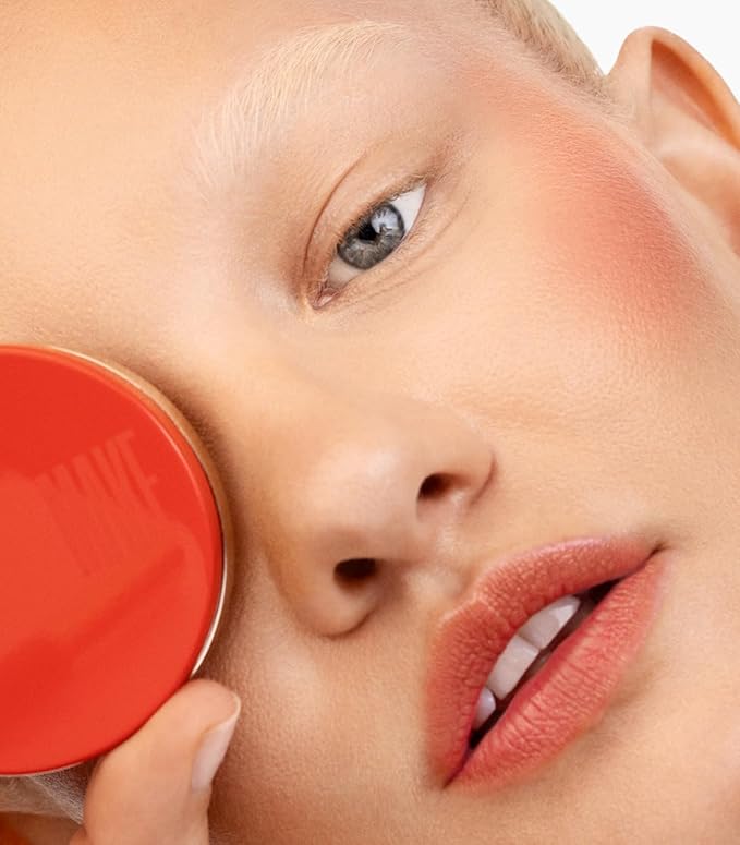 MAKE Beauty Skin Mimetic Microsuede Blush - Matte Powder Blush for Cheeks with Long Lasting Color - Non Comedogenic, Travel Size Makeup Single Palette. Shade - Vivid Dream (Orange)