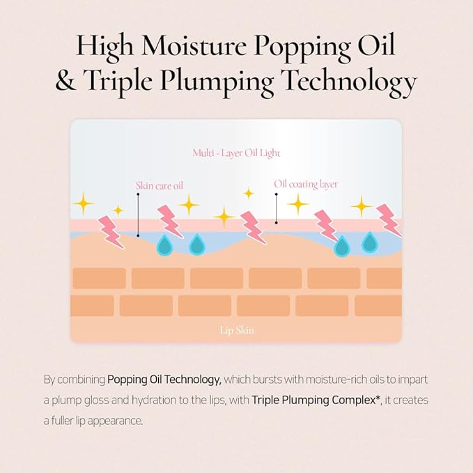 DINTO Blur-Jelly Plumping Lip Tint - Tinted Lip Plumpimg Gel Gloss, Long-Lasting, Moisturizing, Volumizing & Hydrating, Vegan & Cruelty-Free, K beauty (7 colors) (774 Nutty Gelée, 0.11 fl.oz.)