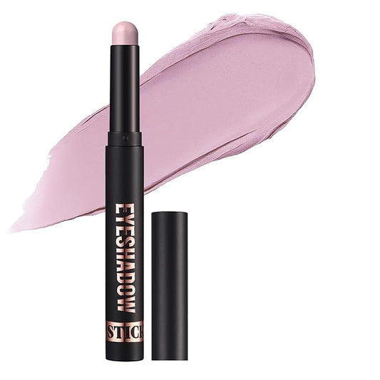 Matte Cream Eyeshadow Stick, Waterproof Eye Shadow Stick, Long-Lasting and Blendable High Pigmented Single Eyeliner Makeup for Women, 17 Mauve