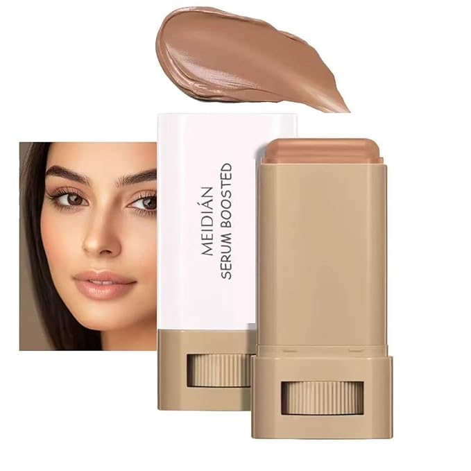 Dewy Finish Tinted Moisturizer & Full Coverage Foundation Stick Set - Includes Beauty Balm Serum, Concealer Stick & Contour Sticks for Face Makeup (6#)