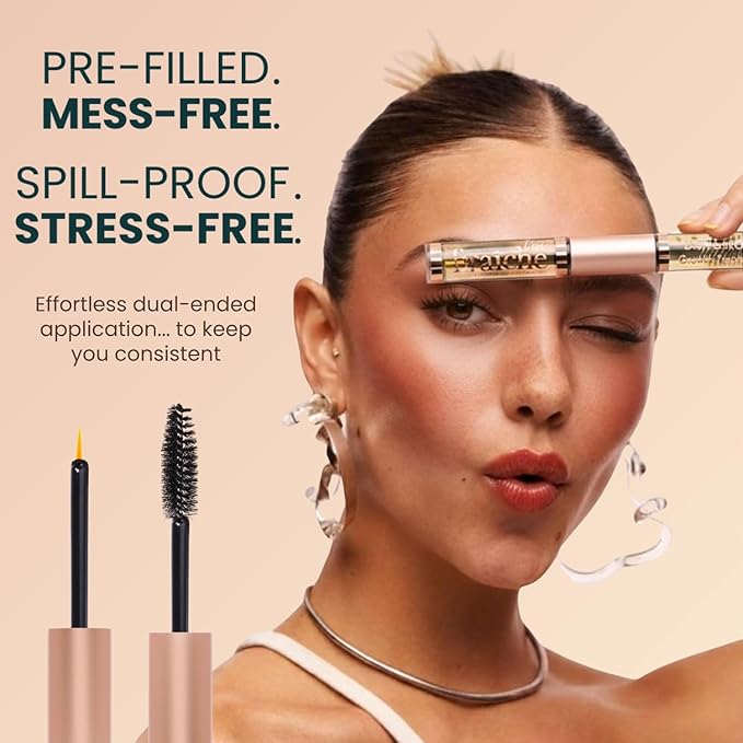 USDA Organic Castor Oil Lash Serum - Premium All Natural Cold Pressed Castor Oil Eyelash Growth Serum with Mascara Tube - Eyelash Treatment and Conditioner - For Thicker and Fuller Lashes