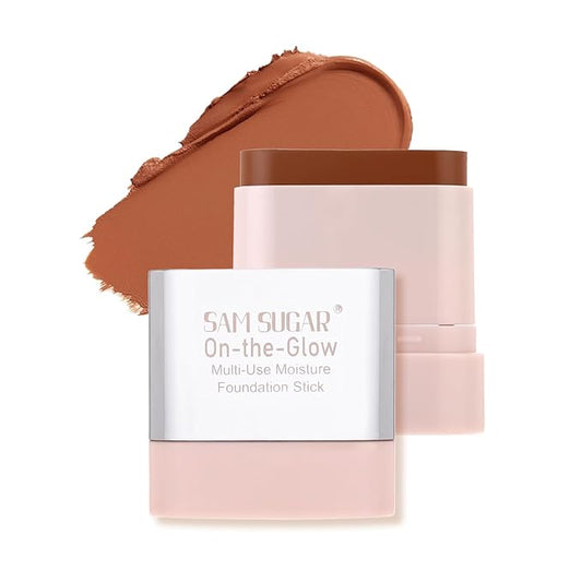SAM SUGAR Beauty Balm Serum Tinted Moisturizer Stick for Natural Dewy Finish Concealer Stick Buildable Coverage Hydrating Makeup Cream for Non-Greasy（02#）