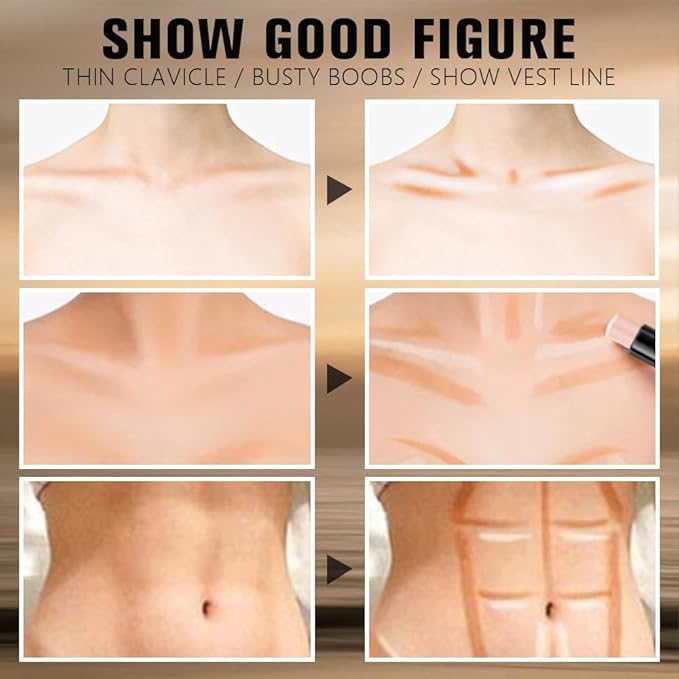 2Pcs Cream Contour Stick Face Body Makeup Dual Ended, Nuetral Nude Beige & Darker Nude Pink no Transfer Waterproof 2 in 1 Cream Concealer Stick Contouring Makeup Set, Face Nose Contour Bronzer Sticks