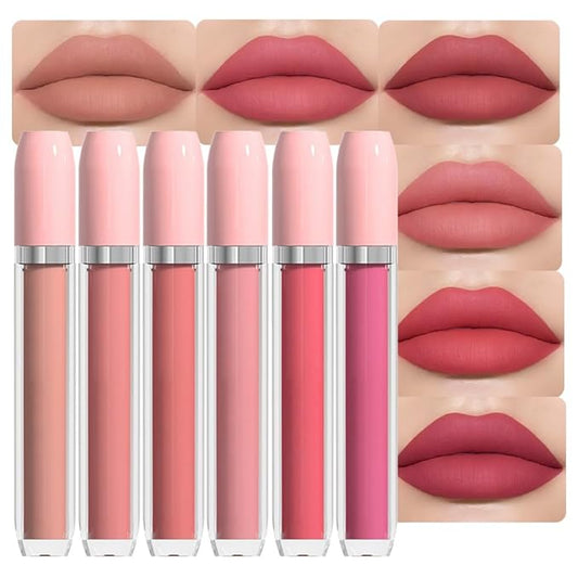 BINGBRUSH Super Matte Longwear No-Budge Stay On Smudge Proof Liquid Lipstick Long Lasting Makeup for Women,Highly Pigmented Color and Instant Shine, Cheeky, Soft Matte Lip Cream Lightweight Lipgloss