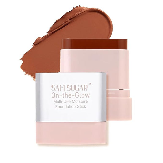 SAM SUGAR Beauty Balm Serum Tinted Moisturizer Stick for Natural Dewy Finish Concealer Stick Buildable Coverage Hydrating Makeup Cream for Non-Greasy（04#）