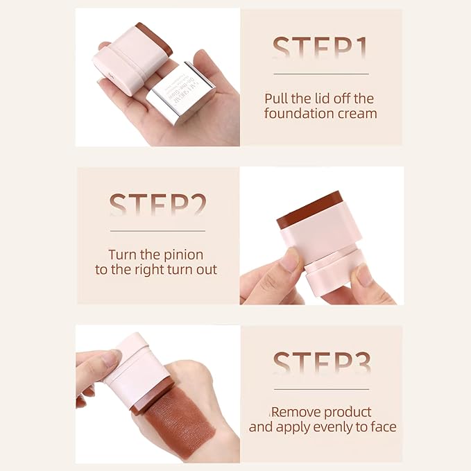 SAM SUGAR Beauty Balm Serum Tinted Moisturizer Stick for Natural Dewy Finish Concealer Stick Buildable Coverage Hydrating Makeup Cream for Non-Greasy（02#）