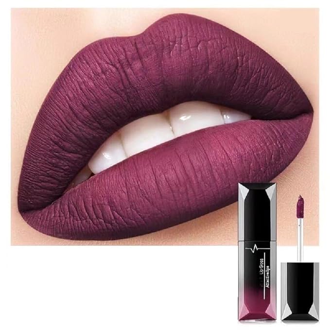 21 Colors Matte Liquid Lip Gloss - Non Transfer Proof, Long Lasting 10Hrs Glossy Lipstick, Kiss Proof & Hydrating Lip Stain Wear (8)