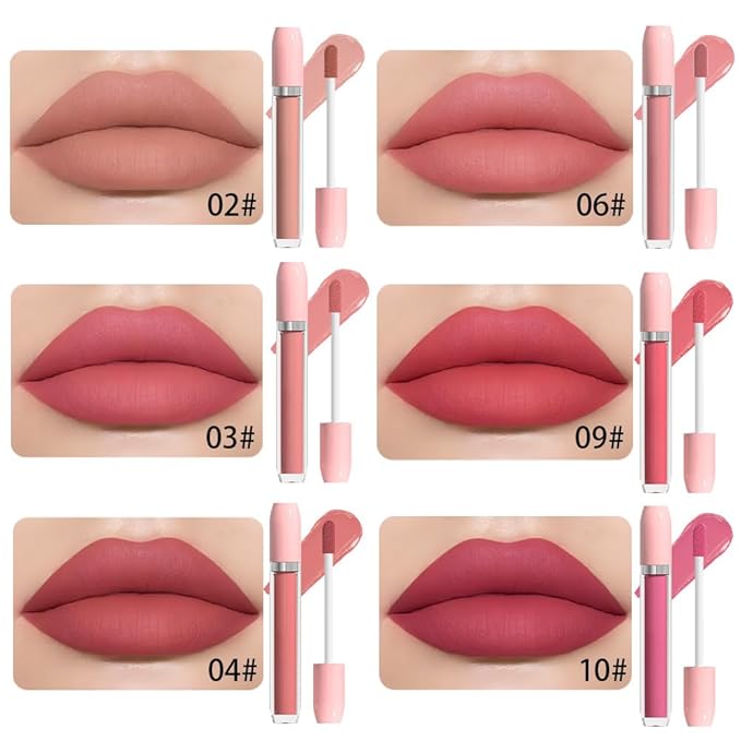 BINGBRUSH Super Matte Longwear No-Budge Stay On Smudge Proof Liquid Lipstick Long Lasting Makeup for Women,Highly Pigmented Color and Instant Shine, Cheeky, Soft Matte Lip Cream Lightweight Lipgloss