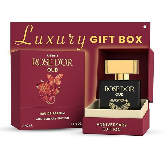 Liberty Oud Eau de Parfum for Men, 3.4 Oz,Rose Dyor Anniversary Edition, Luxury Woody Oud Perfume with Premium Scent for All-Day Freshness, Perfume for men, arabian,perfumes arabes para hombres