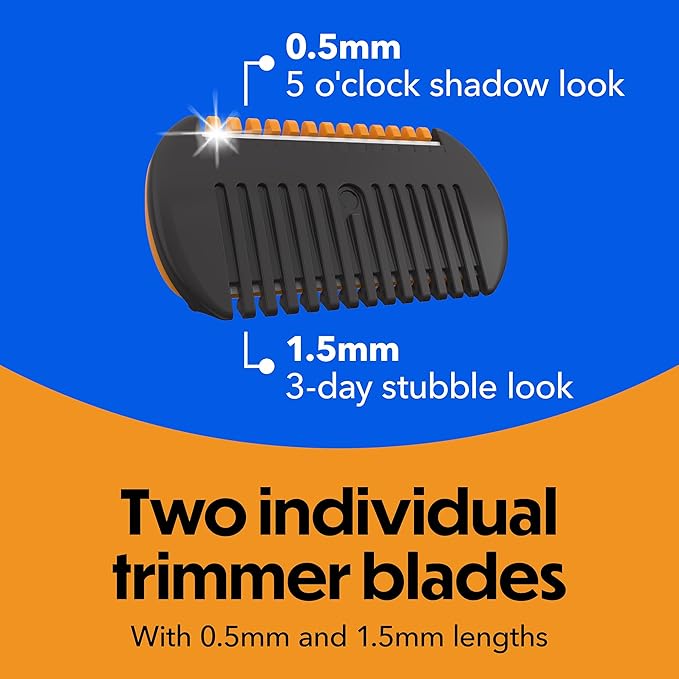 BIC Flex 5 Trim and Shave Body and Beard Trimmer for Men, 5 Blades, 3-in-1 Grooming Kit, 1 Handle, 3 Razor Refills, 6 Trimmers, No Batteries Needed