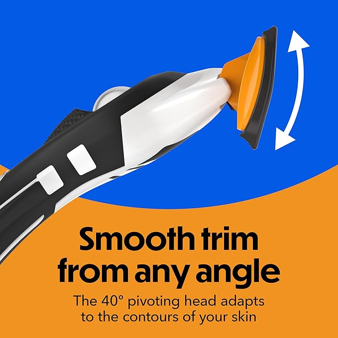 BIC Flex 5 Trim and Shave Body and Beard Trimmer for Men, 5 Blades, 3-in-1 Grooming Kit, 1 Handle, 3 Razor Refills, 6 Trimmers, No Batteries Needed