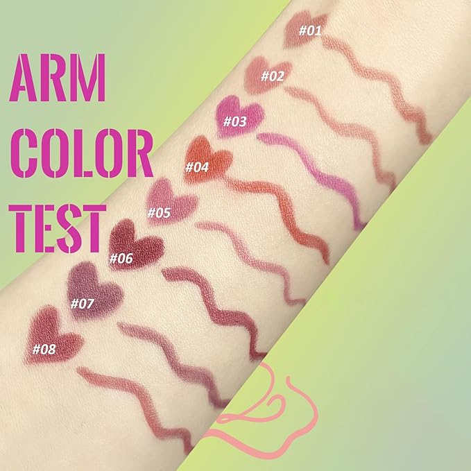 Matte Finish Lip liner and Nourishing Lip Gloss Kit for Women, High Pigmented Natural Nude Pink Red Brown Lip Pencil Makeup Long Lasting Moisturizing Plumping Lip Oil Gloss Winter Care (#07)