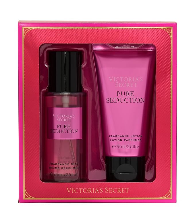 Victoria's Secret Pure Seduction Mini Fragrance Duo Gift Set, Notes of Juiced Plum and Crushed Freesia